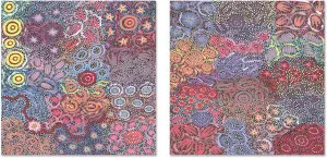 Women's Dancing Ceremony And Love Story, Set Of 2 by Gioia Wall Art, a Aboriginal Art for sale on Style Sourcebook