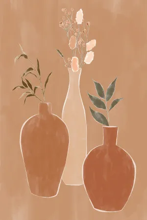 Rustic Flower Vases by Gioia Wall Art, a Prints for sale on Style Sourcebook