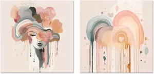 Rainbow Drizzle, Style A & B, Set Of 2 by Gioia Wall Art, a Prints for sale on Style Sourcebook
