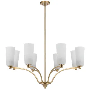Telbix Brevan Classic 8 Light Alabaster Glass Pendant - Antique Gold by Telbix, a Lighting for sale on Style Sourcebook