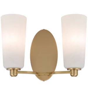 Telbix Brevan Classic Twin Alabaster Glass Wall Light - Antique Gold by Telbix, a Wall Lighting for sale on Style Sourcebook