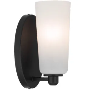 Telbix Brevan Classic Alabaster Glass Wall Light - Black by Telbix, a Wall Lighting for sale on Style Sourcebook
