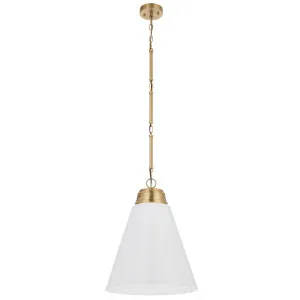Telbix Brine Modern Opal Glass Pendant - Antique Gold by Telbix, a Lighting for sale on Style Sourcebook