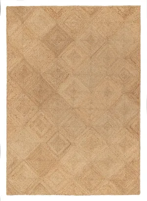 Nashira Natural Brown Diamond Jute Rug by Miss Amara, a Contemporary Rugs for sale on Style Sourcebook