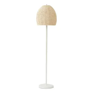Perline Floor Lamp 38.5x160cm in Natural / White by OZ Design, a Floor Lamps for sale on Style Sourcebook