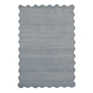 Scalloped Rug 160x230cm in Stone by OZ Design, a Contemporary Rugs for sale on Style Sourcebook