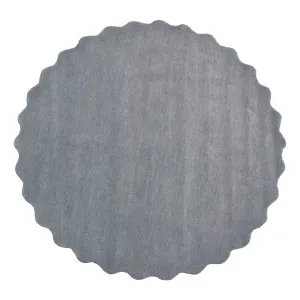 Scalloped Rug 200x200cm in Stone by OZ Design, a Contemporary Rugs for sale on Style Sourcebook