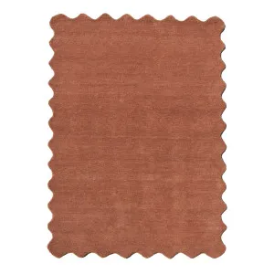Scalloped Rug 160x230cm in Rust by OZ Design, a Contemporary Rugs for sale on Style Sourcebook