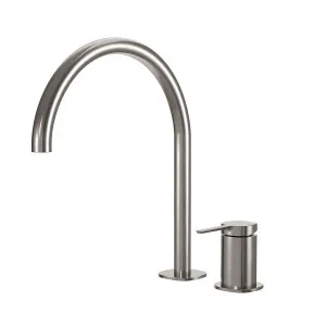 SYMMETRY Hob Mixer Set & Swivel Spout 260mm Brushed Nickel by Highgrove Bathrooms, a Bathroom Taps & Mixers for sale on Style Sourcebook