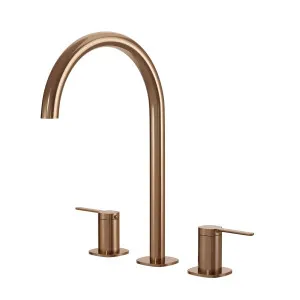 SYMMETRY Quarter Turn Lever Hob Tap Set with Swivel Hob Spout 175mm Titanium Bronze by Highgrove Bathrooms, a Bathroom Taps & Mixers for sale on Style Sourcebook