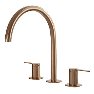SYMMETRY Quarter Turn Lever Hob Tap Set with Swivel Hob Spout 260mm Titanium Bronze by Highgrove Bathrooms, a Bathroom Taps & Mixers for sale on Style Sourcebook