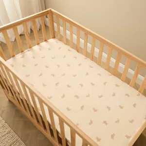 Organic Cotton Cot Sheet - Teddy - Mocka by Mocka., a Cots & Bassinets for sale on Style Sourcebook