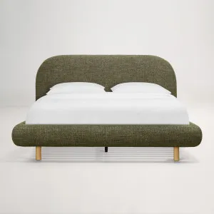 Arlo Floating Queen Bed (Curved Headboard) Frame, Green, by Lounge Lovers by Lounge Lovers, a Beds & Bed Frames for sale on Style Sourcebook