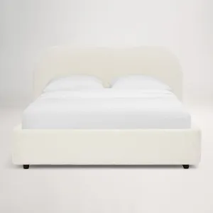 Arlo Storage Double Bed (Curved Headboard) Frame, Ivory, by Lounge Lovers by Lounge Lovers, a Beds & Bed Frames for sale on Style Sourcebook