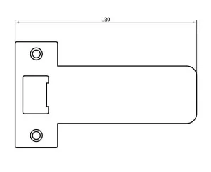 Extended 120mm Tubular Latch 'T' Strike Plate by Manovella, a Door Hardware for sale on Style Sourcebook