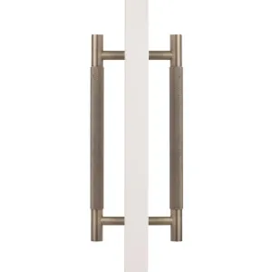 Aged Brass Knurled Back to Back Door Pull - Charmian by Manovella, a Door Hardware for sale on Style Sourcebook