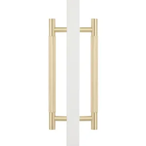 Brushed Brass Knurled Back to Back Door Pull - Charmian by Manovella, a Door Hardware for sale on Style Sourcebook