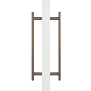 Aged Brass Oval Profile Back to Back Door Pull - Imogen by Manovella, a Door Hardware for sale on Style Sourcebook