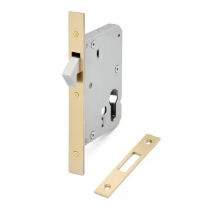 Satin Brass Euro Sliding Door Mortice Lock 316SSS (60mm Backset) by Manovella, a Door Hardware for sale on Style Sourcebook