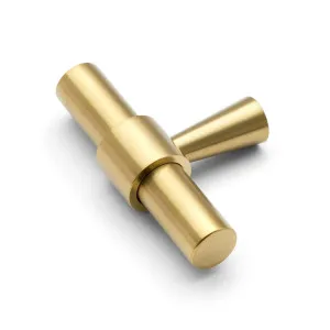 Brushed Brass PVD Timeless T-Bar - Cora by Manovella, a Cabinet Hardware for sale on Style Sourcebook
