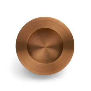Brushed Bronze Sliding Door Round Flush Pull 65mm by Manovella, a Door Hardware for sale on Style Sourcebook