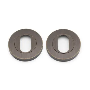Aged Brass Oval Escutcheon (Pair) by Manovella, a Door Hardware for sale on Style Sourcebook
