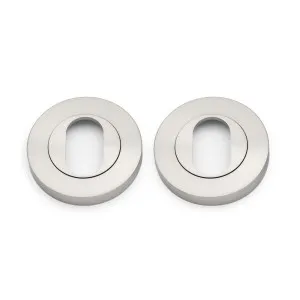 Brushed Nickel Oval Escutcheon (Pair) by Manovella, a Door Hardware for sale on Style Sourcebook