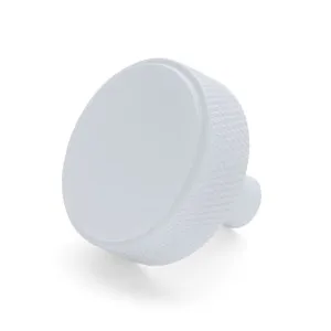 White Round Knurled Cabinet Knob - Octavia by Manovella, a Cabinet Hardware for sale on Style Sourcebook