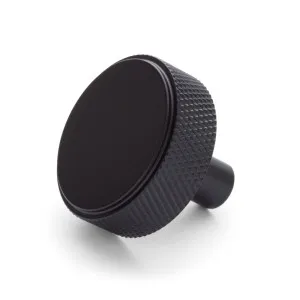 Matt Black Round Knurled Cabinet Knob - Octavia by Manovella, a Cabinet Hardware for sale on Style Sourcebook