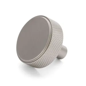 Brushed Nickel Round Knurled Cabinet Knob - Octavia by Manovella, a Cabinet Hardware for sale on Style Sourcebook