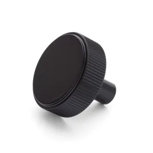 Matt Black Round Fluted Cabinet Knob - Artemis by Manovella, a Cabinet Hardware for sale on Style Sourcebook
