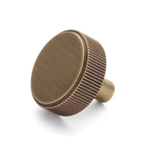 Aged Brass Round Fluted Cabinet Knob - Artemis by Manovella, a Cabinet Hardware for sale on Style Sourcebook