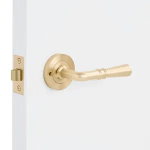 Satin Brass Privacy Door Handle - Lexton by Manovella, a Door Hardware for sale on Style Sourcebook