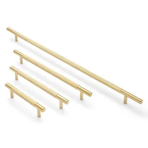 Brushed Brass PVD Knurled Drawer Pull - Charmian by Manovella, a Cabinet Hardware for sale on Style Sourcebook