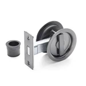 Gunmetal Round Sliding Cavity Privacy Lock by Manovella, a Door Hardware for sale on Style Sourcebook