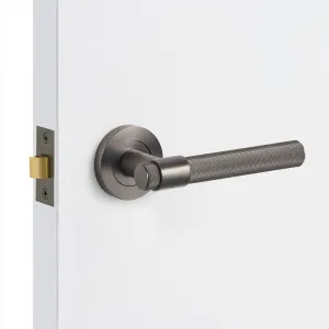 Gunmetal Knurled Passage Door Handle - Rosedale by Manovella, a Door Hardware for sale on Style Sourcebook