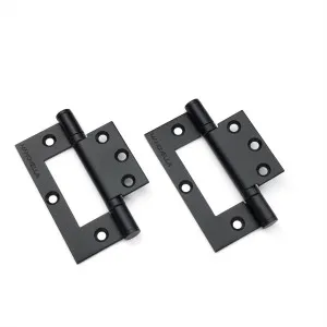 Matt Black Ball Bearing Fast Fix Hinge (Pair) 100mm x 70mm by Manovella, a Door Hardware for sale on Style Sourcebook