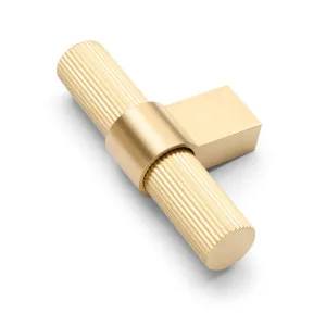 Brushed Brass Fluted T-Bar - Athena by Manovella, a Cabinet Hardware for sale on Style Sourcebook