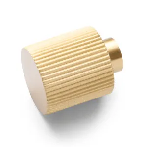 Brushed Brass Fluted Knob - Rhea by Manovella, a Cabinet Hardware for sale on Style Sourcebook