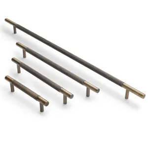 Aged Brass Knurled Drawer Pull - Charmian by Manovella, a Cabinet Hardware for sale on Style Sourcebook