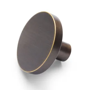Aged Brass Round Profile Cabinet Knob - Olivia by Manovella, a Cabinet Hardware for sale on Style Sourcebook