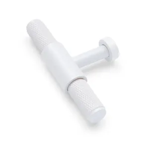 White Knurled Cabinet T-Bar Pull - Miranda by Manovella, a Cabinet Hardware for sale on Style Sourcebook