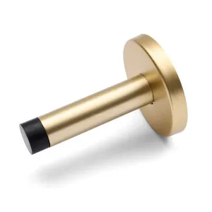 Satin Brass Wall Mounted Straight Door Stop by Manovella, a Door Hardware for sale on Style Sourcebook