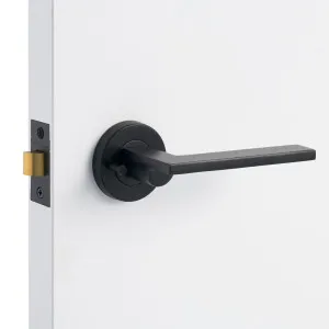 Matt Black Privacy Door Handle - Hamilton by Manovella, a Door Hardware for sale on Style Sourcebook