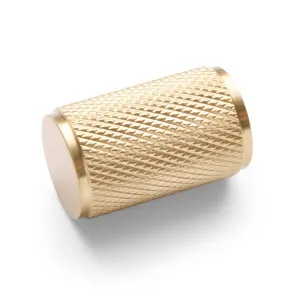 Brushed Brass Knurled Cabinet Knob - Helena by Manovella, a Cabinet Hardware for sale on Style Sourcebook