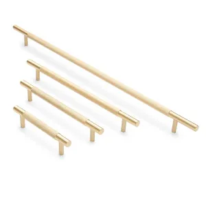Brushed Brass Knurled Drawer Pull - Charmian by Manovella, a Cabinet Hardware for sale on Style Sourcebook