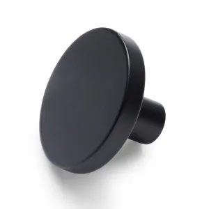 Matt Black Round Profile Cabinet Knob - Olivia by Manovella, a Cabinet Hardware for sale on Style Sourcebook