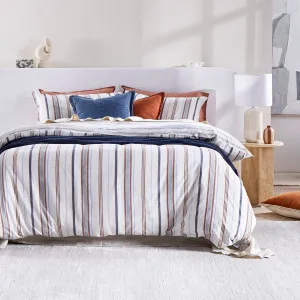Habitat Regatta Reversible Stripe Quilt Cover Set Cream by Habitat, a Quilt Covers for sale on Style Sourcebook