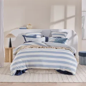 Muse St Barts Stripe Quilt Cover Set Light Blue by Muse, a Quilt Covers for sale on Style Sourcebook