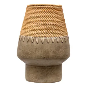 Soren Vessel 24x34cm in Antique Grey by OZ Design, a Vases & Jars for sale on Style Sourcebook